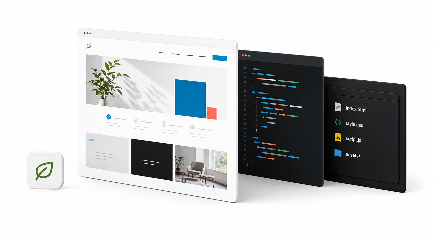 Website-Dateien – HTML, CSS, JavaScript und Assets als digitales Paket